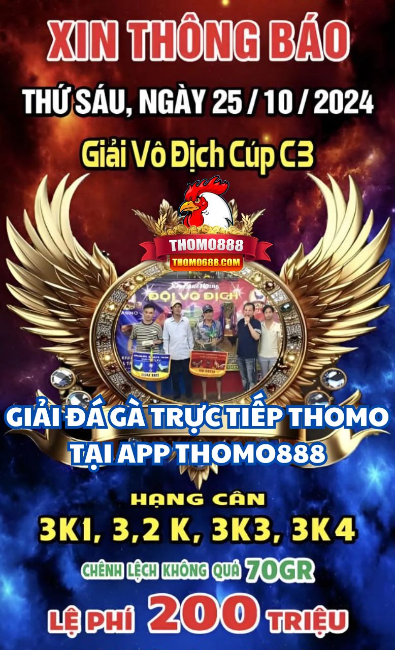 Thể lệ khi tham gia giải đá gà trực tiếp thomo cpc3 Thể lệ khi tham gia giải đá gà trực tiếp thomo cpc3